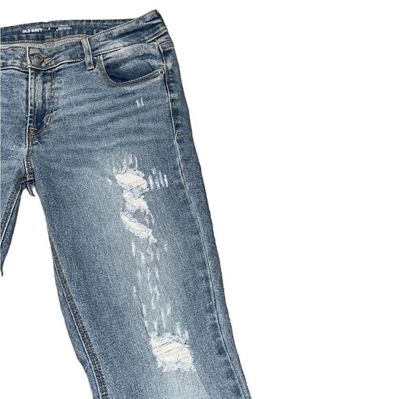 Old Navy Mid-Rise Destructed Super Skinny Jeans - Picture 9 of 15